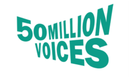 50 Million Voices logo